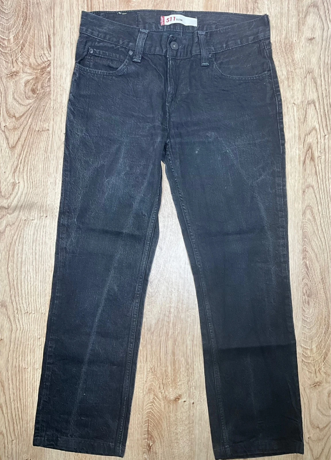 Jean Levi's 511 Slim W33 L34 Vintage 100% Coton Noir Délavé – photo 2